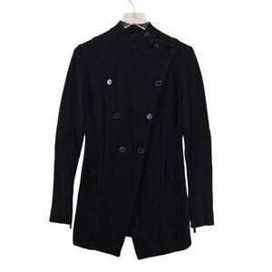 Barbara Bui‎ Knit Jacket XS Cardigan Sweater Black Wool Cashmere Double Breasted